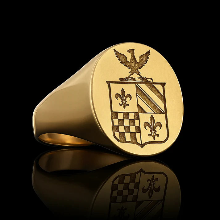 The Heritage Ring - Personalized Engraved Coat of Arms Ring