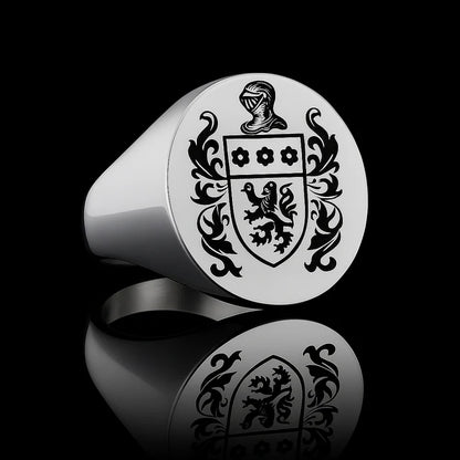 The Heritage Ring - Personalized Engraved Coat of Arms Ring